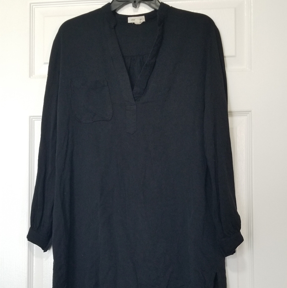 Silence + noise Shirt Dress Long Sleeve V-Neck - Picture 6 of 12
